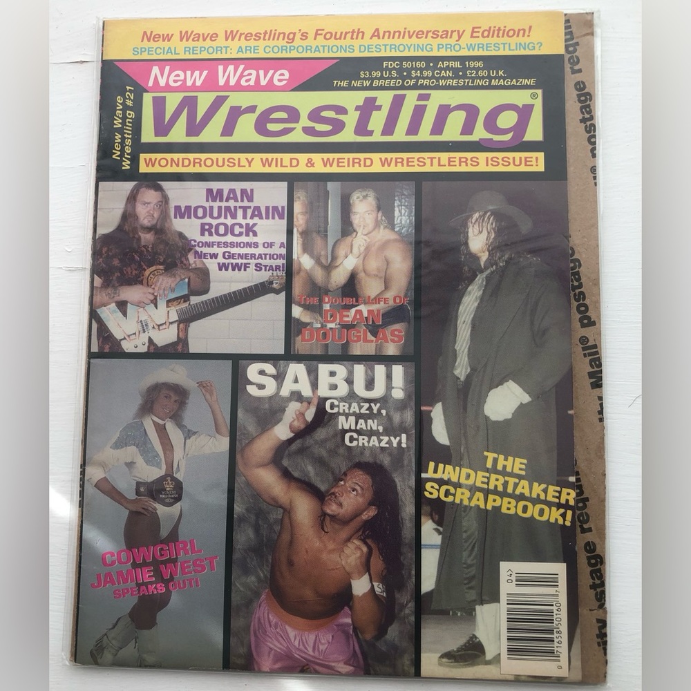 New Wave Wrestling Magazine Issue #21: Undertaker, Sabu (April 1996)